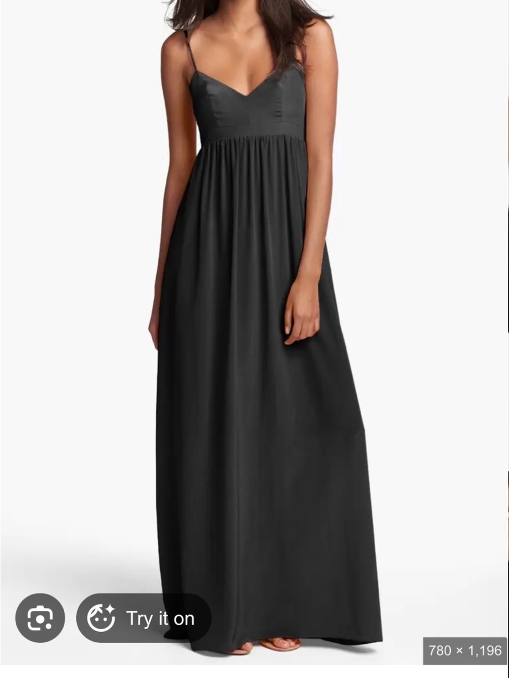 Felicity & Coco Black V-Neck Spaghetti Strap Maxi Dress